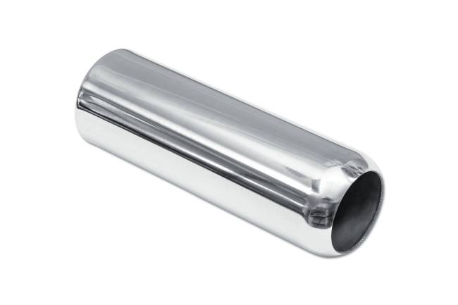 Street Style - Street Style - SS243009RPL Polished Stainless Single Wall Exhaust Tip - 3.0" Straight Cut Rolled Edge Outlet / 2.25" Inlet / 9.0" Length - Image 3