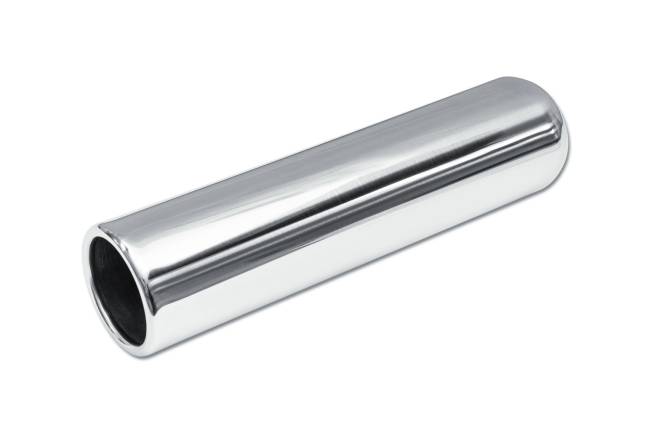Street Style - Street Style - SS243012RPL Polished Stainless Single Wall Exhaust Tip - 3.0" Straight Cut Rolled Edge Outlet / 2.25" Inlet / 12.0" Length - Image 1