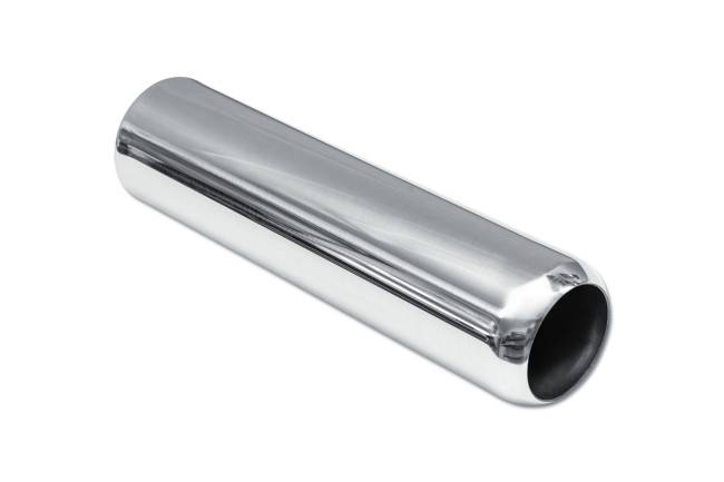 Street Style - Street Style - SS243012RPL Polished Stainless Single Wall Exhaust Tip - 3.0" Straight Cut Rolled Edge Outlet / 2.25" Inlet / 12.0" Length - Image 3
