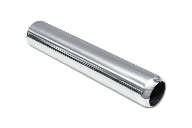Street Style - Street Style - SS243016RPL Polished Stainless Single Wall Exhaust Tip - 3.0" Straight Cut Rolled Edge Outlet / 2.25" Inlet / 16.0" Length - Image 3