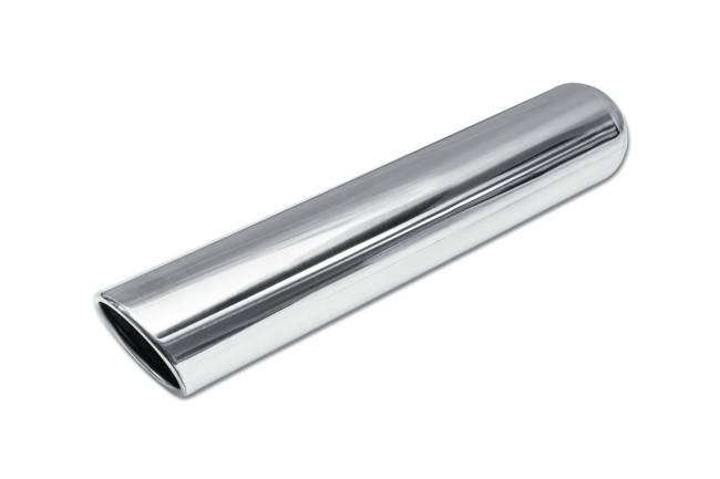 Street Style - Street Style - SS243016RAC Polished Stainless Single Wall Exhaust Tip - 3.0" 15° Angle Cut Rolled Edge Outlet / 2.25" Inlet / 16.0" Length - Image 1