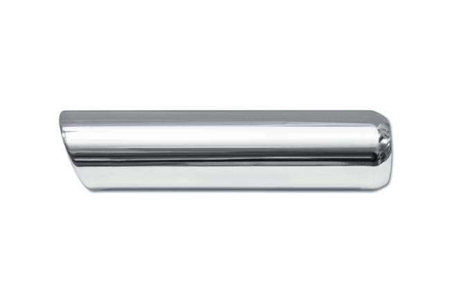 Street Style - Street Style - SS243012RAC Polished Stainless Single Wall Exhaust Tip - 3.0" 15° Angle Cut Rolled Edge Outlet / 2.25" Inlet / 12.0" Length - Image 2