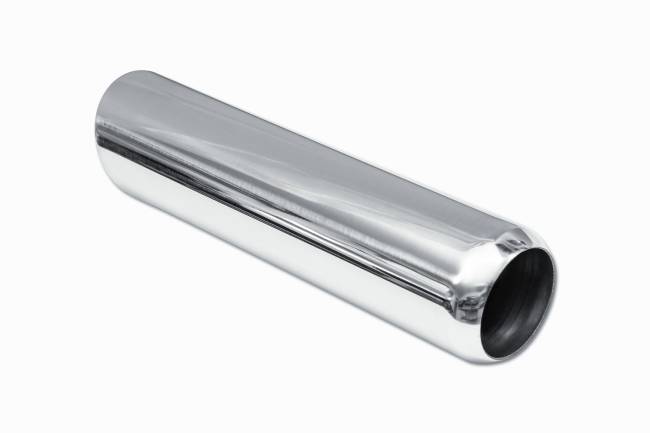 Street Style - Street Style - SS243012RAC Polished Stainless Single Wall Exhaust Tip - 3.0" 15° Angle Cut Rolled Edge Outlet / 2.25" Inlet / 12.0" Length - Image 3