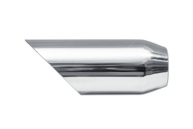 Street Style - Street Style - SS243509AC Polished Stainless Single Wall Exhaust Tip - 3.5" 45° Angle Cut Outlet / 2.25" Inlet / 9.0" Length - Image 2