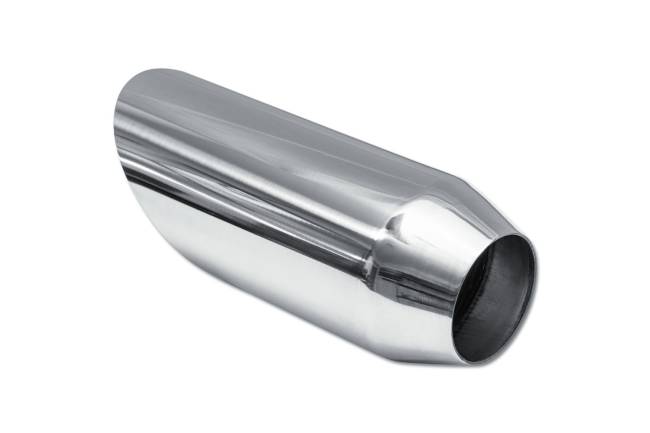 Street Style - Street Style - SS243509AC Polished Stainless Single Wall Exhaust Tip - 3.5" 45° Angle Cut Outlet / 2.25" Inlet / 9.0" Length - Image 3