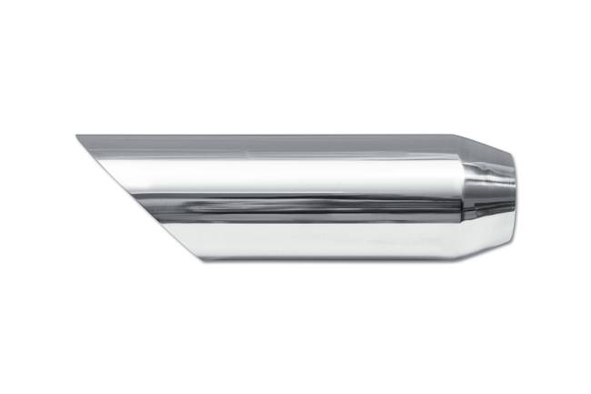 Street Style - Street Style - SS243512AC Polished Stainless Single Wall Exhaust Tip - 3.5" 45° Angle Cut Outlet / 2.25" Inlet / 12.0" Length - Image 2