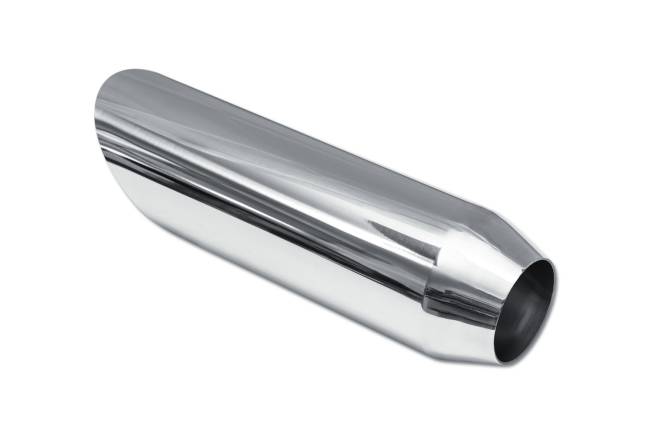 Street Style - Street Style - SS243512AC Polished Stainless Single Wall Exhaust Tip - 3.5" 45° Angle Cut Outlet / 2.25" Inlet / 12.0" Length - Image 3
