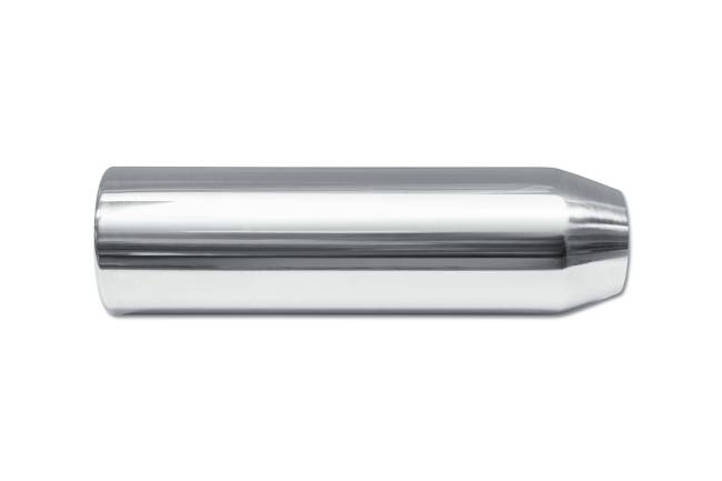 Street Style - Street Style - SS243512RPL Polished Stainless Single Wall Exhaust Tip - 3.5" Straight Cut Rolled Edge Outlet / 2.25" Inlet / 12.0" Length - Image 2