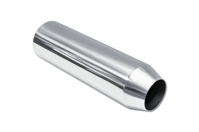 Street Style - Street Style - SS243512RPL Polished Stainless Single Wall Exhaust Tip - 3.5" Straight Cut Rolled Edge Outlet / 2.25" Inlet / 12.0" Length - Image 3