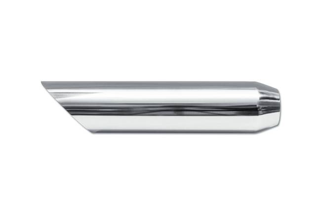 Street Style - Street Style - SS243516AC Polished Stainless Single Wall Exhaust Tip - 3.5" 45° Angle Cut Outlet / 2.25" Inlet / 16.0" Length - Image 2