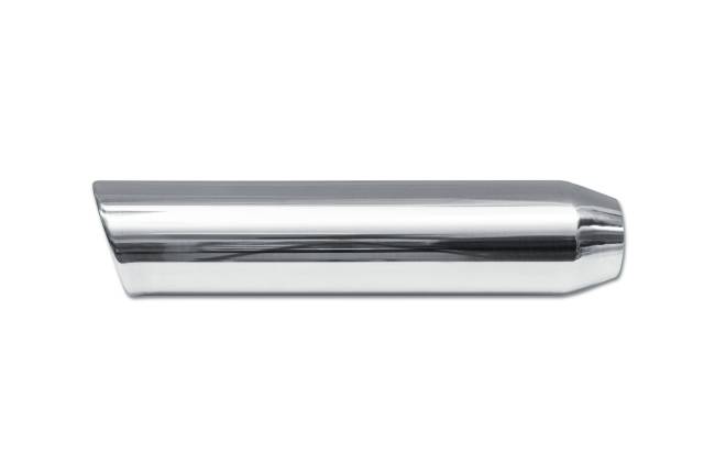 Street Style - Street Style - SS243516RAC Polished Stainless Single Wall Exhaust Tip - 3.5" 15° Angle Cut Rolled Edge Outlet / 2.25" Inlet / 16.0" Length - Image 2