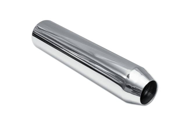 Street Style - Street Style - SS243516RPL Polished Stainless Single Wall Exhaust Tip - 3.5" Straight Cut Rolled Edge Outlet / 2.25" Inlet / 16.0" Length - Image 3