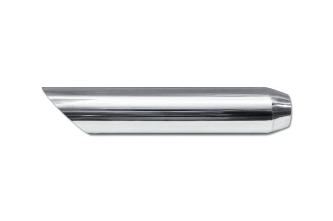 Street Style - Street Style - SS243518AC Polished Stainless Single Wall Exhaust Tip - 3.5" 45° Angle Cut Outlet / 2.25" Inlet / 18.0" Length - Image 2