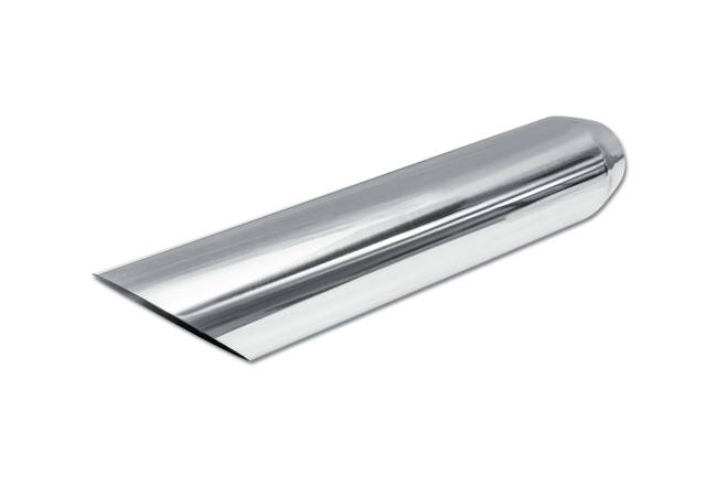 Street Style - Street Style - SS243518AC Polished Stainless Single Wall Exhaust Tip - 3.5" 45° Angle Cut Outlet / 2.25" Inlet / 18.0" Length - Image 1