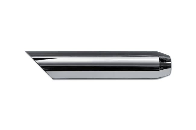 Street Style - Street Style - SS243518AC2 Black Chrome Single Wall Exhaust Tip - 3.5" 45° Angle Cut Outlet / 2.25" Inlet / 18.0" Length - Image 2