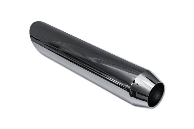Street Style - Street Style - SS243518AC2 Black Chrome Single Wall Exhaust Tip - 3.5" 45° Angle Cut Outlet / 2.25" Inlet / 18.0" Length - Image 3