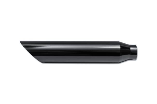 Street Style - Street Style - SS243518ACBLK Black Powder Coat Single Wall Exhaust Tip - 3.5" 45° Angle Cut Outlet / 2.25" Inlet / 18.0" Length - Image 2