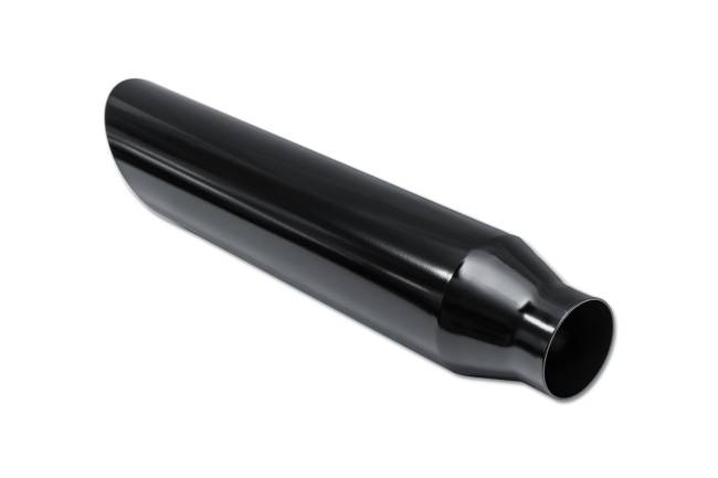 Street Style - Street Style - SS243518ACBLK Black Powder Coat Single Wall Exhaust Tip - 3.5" 45° Angle Cut Outlet / 2.25" Inlet / 18.0" Length - Image 3