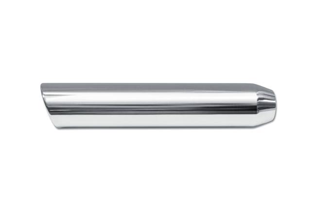 Street Style - Street Style - SS243518RAC Polished Stainless Single Wall Exhaust Tip - 3.5" 15° Angle Cut Rolled Edge Outlet / 2.25" Inlet / 18.0" Length - Image 2