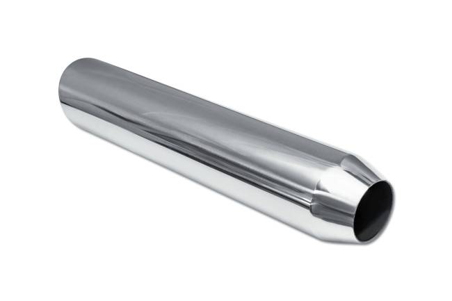 Street Style - Street Style - SS243518RAC Polished Stainless Single Wall Exhaust Tip - 3.5" 15° Angle Cut Rolled Edge Outlet / 2.25" Inlet / 18.0" Length - Image 3