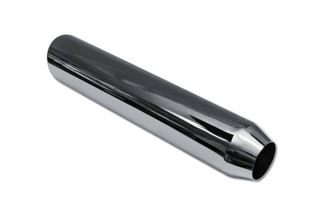 Street Style - Street Style - SS243518RAC2 Black Chrome Single Wall Exhaust Tip - 3.5" 15° Angle Cut Rolled Edge Outlet / 2.25" Inlet / 18.0" Length - Image 3