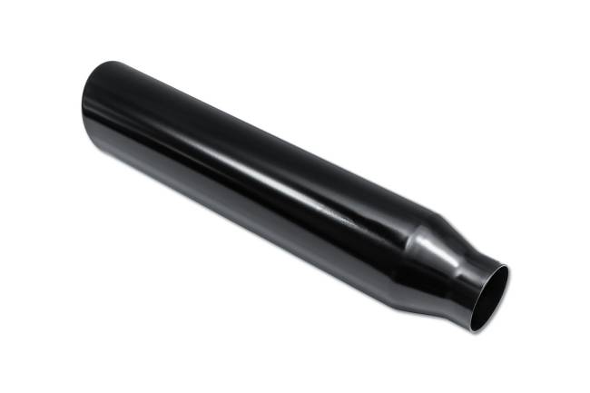 Street Style - Street Style - SS243518RACBLK Black Powder Coat Single Wall Exhaust Tip - 3.5" 15° Angle Cut Rolled Edge Outlet / 2.25" Inlet / 18.0" Length - Image 3