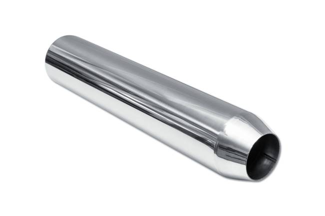 Street Style - Street Style - SS243518RPL Polished Stainless Single Wall Exhaust Tip - 3.5" Straight Cut Rolled Edge Outlet / 2.25" Inlet / 18.0" Length - Image 3