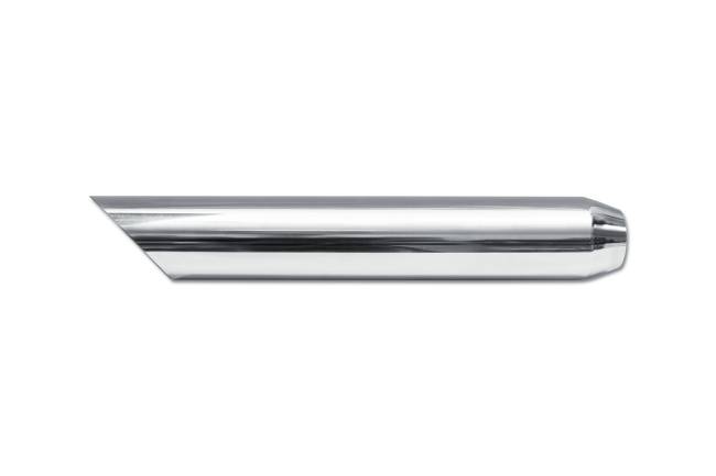 Street Style - Street Style - SS243522AC Polished Stainless Single Wall Exhaust Tip - 3.5" 45° Angle Cut Outlet / 2.25" Inlet / 22.0" Length - Image 2