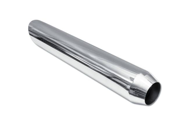 Street Style - Street Style - SS243522AC Polished Stainless Single Wall Exhaust Tip - 3.5" 45° Angle Cut Outlet / 2.25" Inlet / 22.0" Length - Image 3