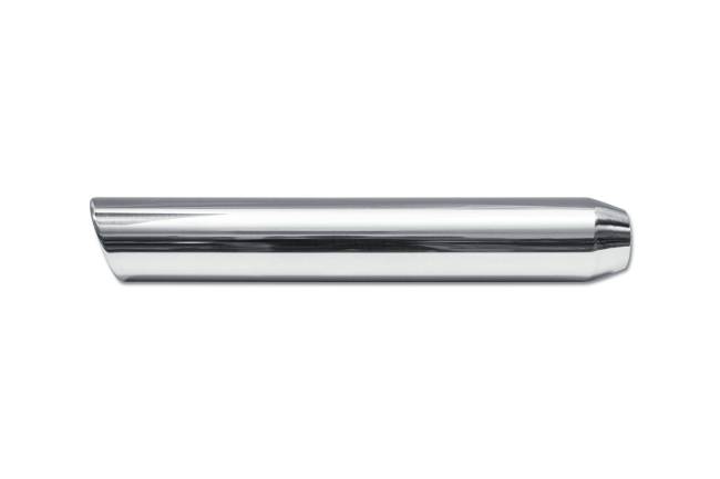 Street Style - Street Style - SS243522RAC Polished Stainless Single Wall Exhaust Tip - 3.5" 15° Angle Cut Rolled Edge Outlet / 2.25" Inlet / 22.0" Length - Image 2