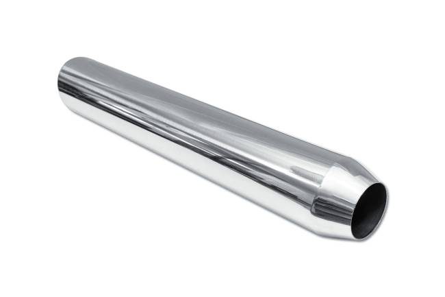 Street Style - Street Style - SS243522RAC Polished Stainless Single Wall Exhaust Tip - 3.5" 15° Angle Cut Rolled Edge Outlet / 2.25" Inlet / 22.0" Length - Image 3