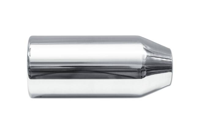 Street Style - Street Style - SS244009RPL Polished Stainless Single Wall Exhaust Tip - 4.0" Straight Cut Rolled Edge Outlet / 2.25" Inlet / 9.0" Length - Image 2