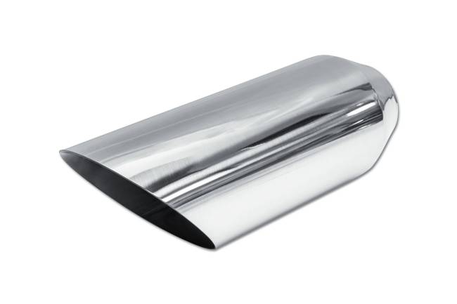 Street Style - Street Style - SS244012AC Polished Stainless Single Wall Exhaust Tip - 4.0" 45° Angle Cut Outlet / 2.25" Inlet / 12.0" Length - Image 1