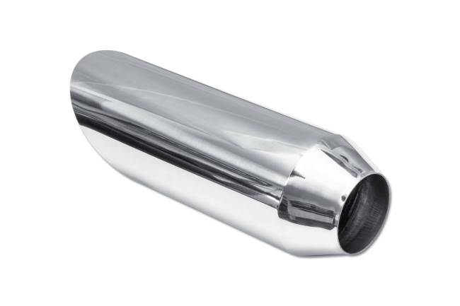 Street Style - Street Style - SS244012AC Polished Stainless Single Wall Exhaust Tip - 4.0" 45° Angle Cut Outlet / 2.25" Inlet / 12.0" Length - Image 3
