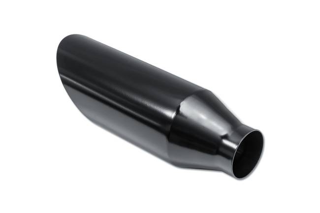 Street Style - Street Style - SS244012ACBLK Black Powder Coat Single Wall Exhaust Tip - 4.0" 45° Angle Cut Outlet / 2.25" Inlet / 12.0" Length - Image 3