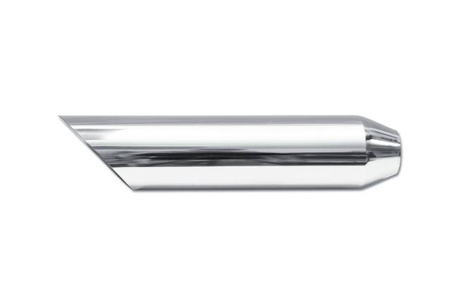 Street Style - Street Style - SS244018AC Polished Stainless Single Wall Exhaust Tip - 4.0" 45° Angle Cut Outlet / 2.25" Inlet / 18.0" Length - Image 2
