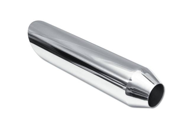 Street Style - Street Style - SS244018AC Polished Stainless Single Wall Exhaust Tip - 4.0" 45° Angle Cut Outlet / 2.25" Inlet / 18.0" Length - Image 3