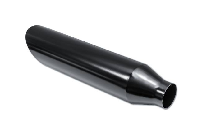 Street Style - Street Style - SS244018ACBLK Black Powder Coat Single Wall Exhaust Tip - 4.0" 45° Angle Cut Outlet / 2.25" Inlet / 18.0" Length - Image 3