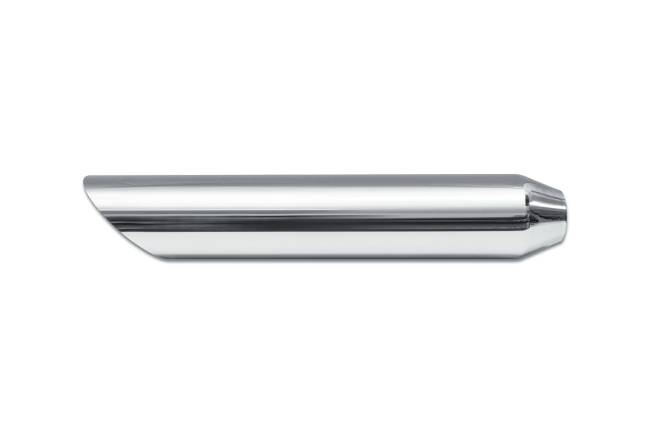 Street Style - Street Style - SS244022AC Polished Stainless Single Wall Exhaust Tip - 4.0" 45° Angle Cut Outlet / 2.25" Inlet / 22.0" Length - Image 2