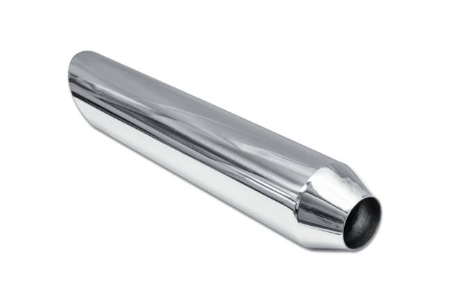 Street Style - Street Style - SS244022AC Polished Stainless Single Wall Exhaust Tip - 4.0" 45° Angle Cut Outlet / 2.25" Inlet / 22.0" Length - Image 3