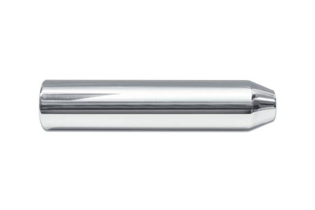 Street Style - Street Style - SS244018RPL Polished Stainless Single Wall Exhaust Tip - 4.0" Straight Cut Rolled Edge Outlet / 2.25" Inlet / 18.0" Length - Image 2