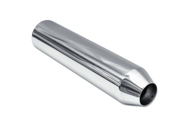 Street Style - Street Style - SS244018RPL Polished Stainless Single Wall Exhaust Tip - 4.0" Straight Cut Rolled Edge Outlet / 2.25" Inlet / 18.0" Length - Image 3