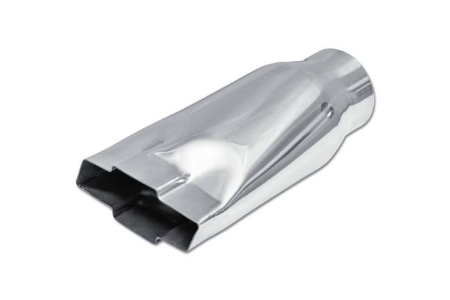 Street Style - Street Style - SS25055-A Polished Stainless Single Wall Chevy Exhaust Tip - 4.75" x 2.0" Bow Tie Straight Cut Outlet / 2.25" Inlet / 9.0" Length - Image 1