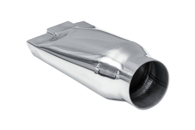 Street Style - Street Style - SS25055-A Polished Stainless Single Wall Chevy Exhaust Tip - 4.75" x 2.0" Bow Tie Straight Cut Outlet / 2.25" Inlet / 9.0" Length - Image 3