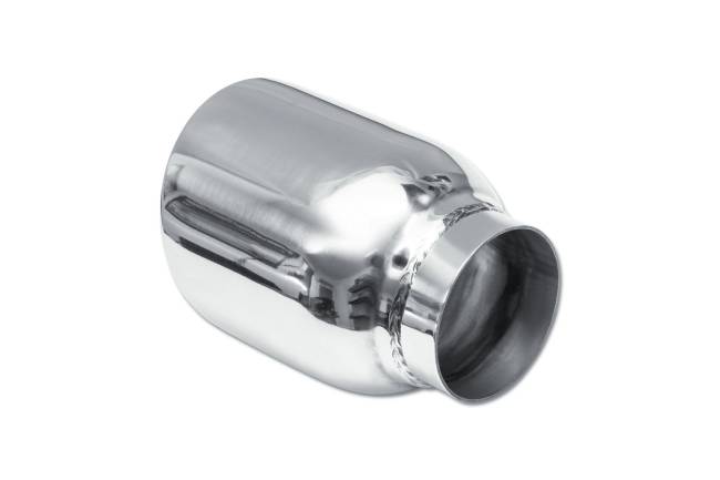 Street Style - Street Style - SS25101 Polished Stainless Double Wall Exhaust Tip - 4.0" Angle Cut Outlet / 2.5" Inlet / 5.0" Length - Image 3