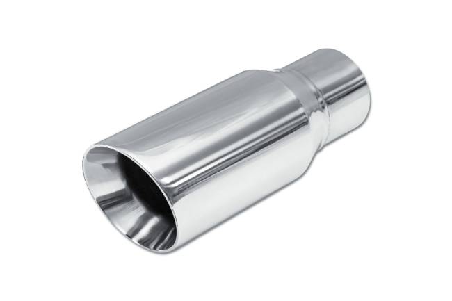Street Style - Street Style - SS25112 Polished Stainless Double Wall Exhaust Tip - 3.5" Angle Cut Outlet / 2.5" Inlet / 9.0" Length - Image 1