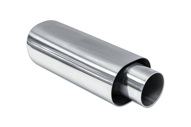 Street Style - Street Style - SS251612 Polished Stainless Double Wall Exhaust Tip - 4.5" x 3.5" Oval Angle Cut Outlet / 2.5" Inlet / 12.0" Length - Image 3