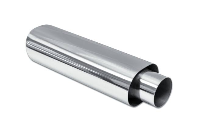 Street Style - Street Style - SS251615 Polished Stainless Double Wall Exhaust Tip - 4.5" x 3.5" Oval Angle Cut Outlet / 2.5" Inlet / 15.0" Length - Image 3