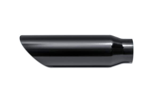 Street Style - Street Style - SS253512ACBLK Black Powder Coat Single Wall Exhaust Tip - 3.5" 45° Angle Cut Outlet / 2.5" Inlet / 12.0" Length - Image 2