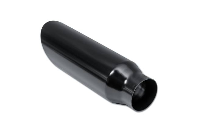 Street Style - Street Style - SS253512ACBLK Black Powder Coat Single Wall Exhaust Tip - 3.5" 45° Angle Cut Outlet / 2.5" Inlet / 12.0" Length - Image 3